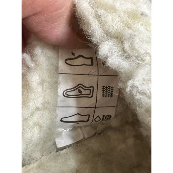 Lands End Felt Scuff Slippers Fetching Dog Sz 7B Faux Fur Rubber Sole Holidays - Picture 10 of 10